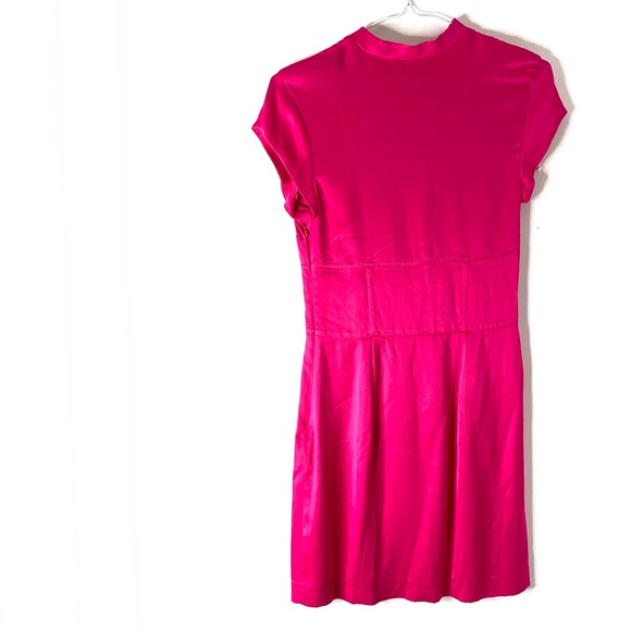 Zara Barbie Pink Satin Midi Dress NWT - Picture 6 of 8